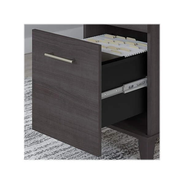 Bush Furniture Somerset 72W 3 Position Sit To Stand L Shaped Desk, Storm Gray (SET014SG) 4 Bush Furniture Somerset 72W 3 Position Sit To Stand L Shaped Desk, Storm Gray (SET014SG) - Image 4