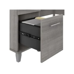 Bush Furniture Somerset 60"W L-Shaped Desk With Hutch, Platinum Gray (SET002PG) -Ergot Office Furniture Shop sp101401532 s7