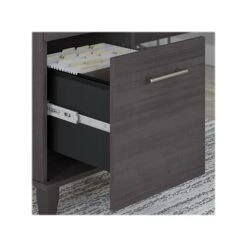 Bush Furniture Somerset 60"W L-Shaped Desk With Hutch, Storm Gray (SET002SG) 9 Bush Furniture Somerset 60"W L-Shaped Desk With Hutch, Storm Gray (SET002SG) -Ergot Office Furniture Shop sp101401542 s7