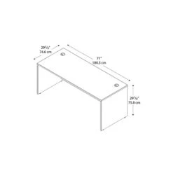 Bush Business Furniture Westfield 72W X 30D Office Desk, Harvest Cherry/Graphite Gray (WC72436) -Ergot Office Furniture Shop sp101401543 s7