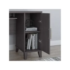 Bush Furniture Somerset 60"W L-Shaped Desk With Hutch, Storm Gray (SET002SG) 10 Bush Furniture Somerset 60"W L-Shaped Desk With Hutch, Storm Gray (SET002SG) -Ergot Office Furniture Shop sp101401544 s7
