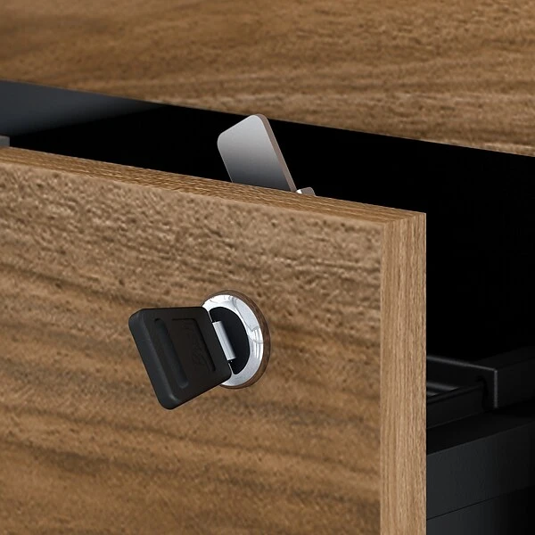 Bush Business Furniture Jamestown 2-Drawer Vertical File Cabinet, Letter/Legal, Fresh Walnut/White, 23.66" (JTF116FWWHSU) 6 Bush Business Furniture Jamestown 2-Drawer Vertical File Cabinet, Letter/Legal, Fresh Walnut/White, 23.66" (JTF116FWWHSU) - Image 6