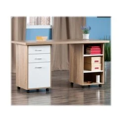Winsome Kenner 57" Workstation Desk, Reclaimed Wood/White (18361) -Ergot Office Furniture Shop sp102583295 s7