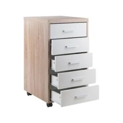 Winsome Kenner 57" Workstation Desk, Reclaimed Wood/White (18350) -Ergot Office Furniture Shop sp102662780 s7