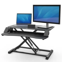 Fellowes Corsivo 5"-16" Standing Desk Converter, Black (8091001)