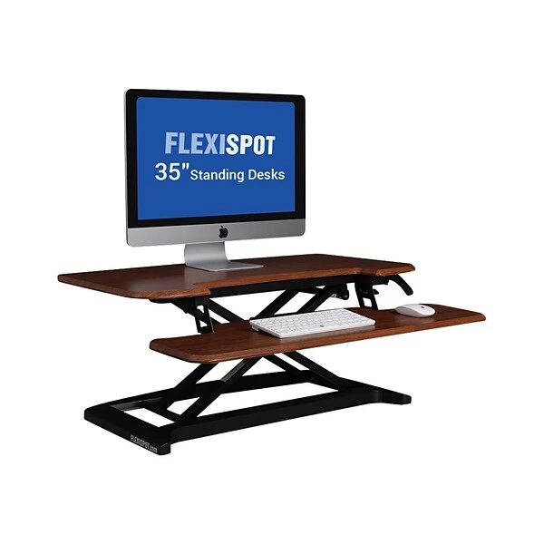 Flexispot AlcoveRiser 35" Adjustable Desk Riser, Mahogany (M7MN) 2 Flexispot AlcoveRiser 35" Adjustable Desk Riser, Mahogany (M7MN) - Image 2