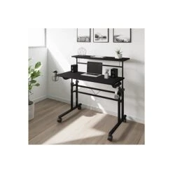 Techni Mobili 36" Mobile Desk, Black (RTA-3800SU-BK) -Ergot Office Furniture Shop sp104815434 s7