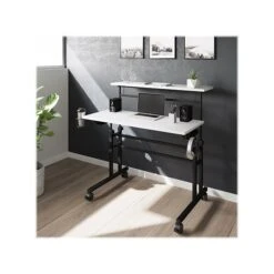 Techni Mobili 36" Mobile Desk, White/Black (RTA-3800SU-WHT) -Ergot Office Furniture Shop sp104815441 s7