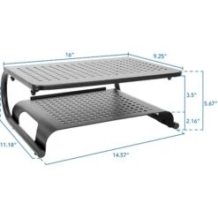 Mount-It! 2-Tier Monitor Stand, Up To 32", Black (MI-7361) -Ergot Office Furniture Shop sp105964864 s7