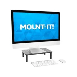 Mount-It! Adjustable Monitor Stand, Up To 32", Black (MI-7363)