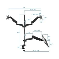 Mount-It! Adjustable Monitor Mount, Up To 32", Black (MI-7996) -Ergot Office Furniture Shop sp106140894 s7