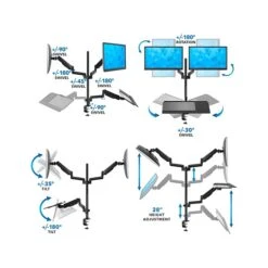 Mount-It! Adjustable Monitor Mount, Up To 32", Black (MI-7996) -Ergot Office Furniture Shop sp106140895 s7