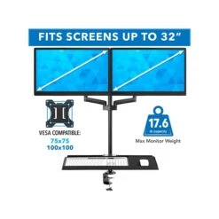 Mount-It! Adjustable Monitor Mount, Up To 32", Black (MI-7996) -Ergot Office Furniture Shop sp106140897 s7