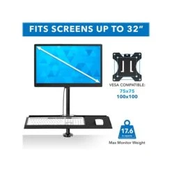 Mount-It! Adjustable Monitor Mount, Up To 32", Black (MI-7995) -Ergot Office Furniture Shop sp106140904 s7