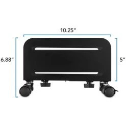 Mount-It! Metal CPU Stand With Four Casters, Black (MI-7153) -Ergot Office Furniture Shop sp106382989 s7