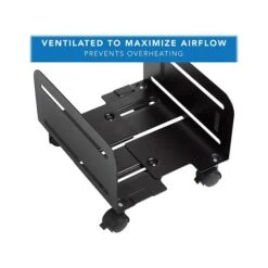 Mount-It! Metal CPU Stand With Four Casters, Black (MI-7153) -Ergot Office Furniture Shop sp106382991 s7