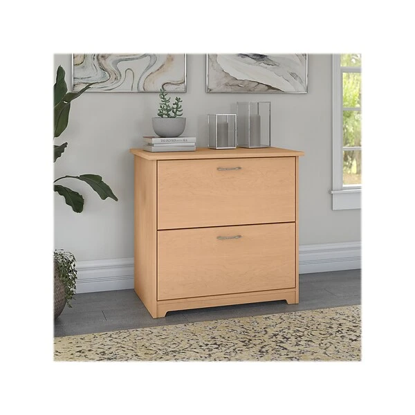 Bush Furniture Cabot 2-Drawer Lateral File Cabinet, Letter/Legal, Natural Maple, 31" (WC31680) 1 Bush Furniture Cabot 2-Drawer Lateral File Cabinet, Letter/Legal, Natural Maple, 31" (WC31680)