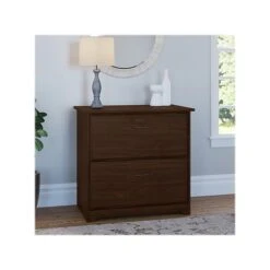 Bush Furniture Cabot 31"W 2-Drawer Lateral File Cabinet, Letter/Legal, Modern Walnut (WC31080)