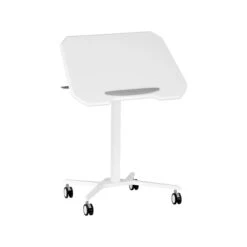 Techni Mobili Mixed Materials Mobile Presentation Cart With Lockable Wheels, White (RTA-B008-WHT) -Ergot Office Furniture Shop sp107085594 s7