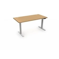 HON Coze 54"W Laminate, Height Adjustable Table, Natural Recon (HABETANR2454)