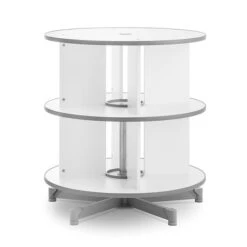 Moll® Rotary Two Tier Spin & File Binder Storage Carousel, White