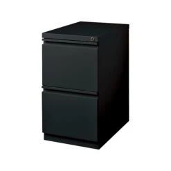 Quill Brand® 2-Drawer Vertical File Cabinet, Locking, Letter, Black, 19.88"D (24876D)