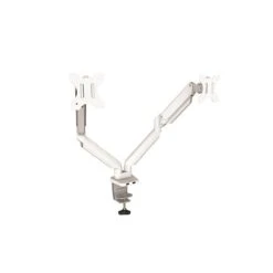 Fellowes Platinum Series Adjustable Dual Monitor Arm, Up To 32", White (8056301)