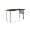 HON Coze 48"W Desk W/U-Storage, Florence Walnut And Silver (HONRPL2448FWP6S)
