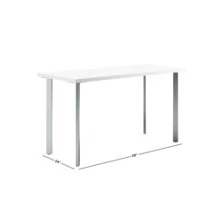 HON Coze 48"W Desk, Designer White And Silver (RPL2448DWP6)