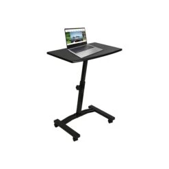 Seville Classics 21" - 33" Metal Adjustable Desk, Black (OFF65854)