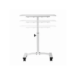 Seville Classics 21"-33" Metal Mobile Laptop Computer Desk Cart, White (OFF65855) -Ergot Office Furniture Shop sp113784837 s7