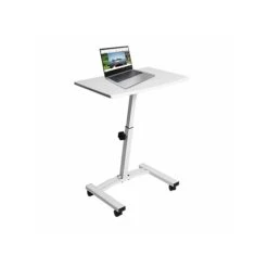 Seville Classics 21"-33" Metal Mobile Laptop Computer Desk Cart, White (OFF65855) -Ergot Office Furniture Shop sp113784842 s7