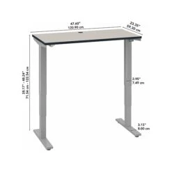 Bush Business Furniture Move 40 Series 28''-48'' Adjustable Standing Desk, White Spectrum/Cool Gray Metallic (M4S4824WPSK) -Ergot Office Furniture Shop sp114331606 s7