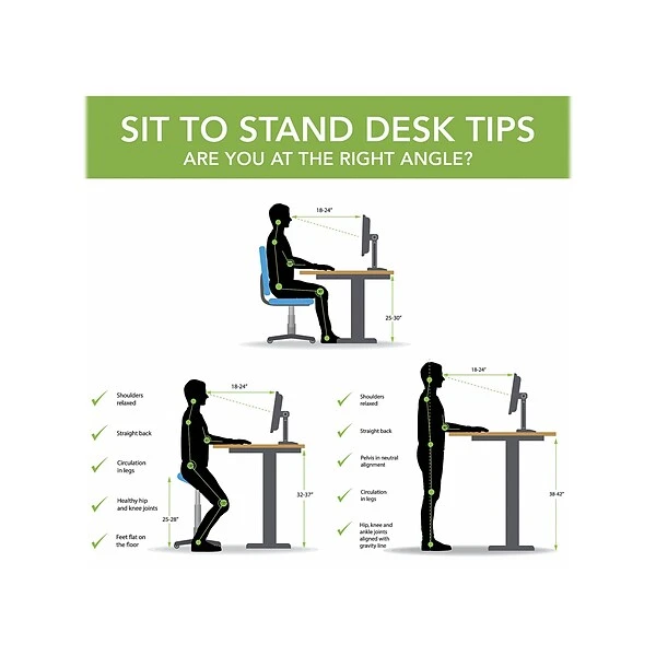 Bush Business Furniture Move 40 Series 28"-48" Adjustable Standing Desk, White Spectrum/Cool Gray Metallic (M4S6030WPSK) 3 Bush Business Furniture Move 40 Series 28"-48" Adjustable Standing Desk, White Spectrum/Cool Gray Metallic (M4S6030WPSK) - Image 3
