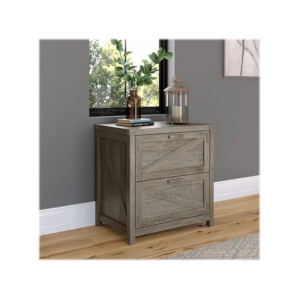 Kathy Ireland® Home By Bush Furniture 2-Drawer Lateral File Cabinet, Letter/Legal, Restored Gray, 29" (CGF129RTG-03) 1 Kathy Ireland® Home By Bush Furniture 2-Drawer Lateral File Cabinet, Letter/Legal, Restored Gray, 29" (CGF129RTG-03)