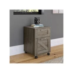 Kathy Ireland® Home By Bush Furniture 2-Drawer Vertical File Cabinet, Mobile, Letter/Legal, Restored Gray, 17"