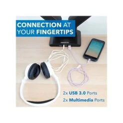 Mount-It! Adjustable Dual-Monitor Mount, Up To 35", Black (MI-4772) -Ergot Office Furniture Shop sp116853586 s7