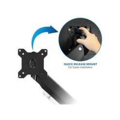 Mount-It! Adjustable Dual-Monitor Mount, Up To 35", Black (MI-4772) -Ergot Office Furniture Shop sp116853588 s7
