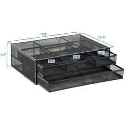 Mount-It! Monitor Stand With 2 Drawers, Up To 32", Black (MI-7365) -Ergot Office Furniture Shop sp116853599 s7
