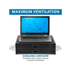 Mount-It! Monitor Stand With 2 Drawers, Up To 32", Black (MI-7365) -Ergot Office Furniture Shop sp116853600 s7