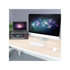 Mount-It! Monitor Stand With 2 Drawers, Up To 32", Black (MI-7365) -Ergot Office Furniture Shop sp116853601 s7