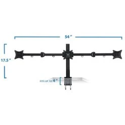 Mount-It! Adjustable Triple Monitor Mount, Up To 32", Black (MI-753XL) -Ergot Office Furniture Shop sp116854227 s7