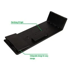 Mind Reader Adjustable Monitor Stand With UV Light Box, Up To 23" Monitor, Black (UVSBMON-BLK)