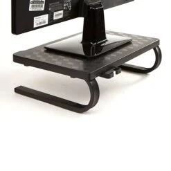 Mind Reader Monitor Stand/Riser With Metal Leg Support, Black (METMONST-BLKP)