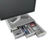 Mind Reader Perch PC, Laptop, IMAC Monitor Stand And Desk Organizer, Silver (MONSTA3D-SIL)