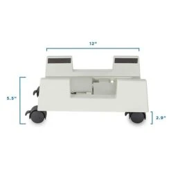 Mount-It! Adjustable CPU Holder Cart With Four Wheels, White (MI-7151) -Ergot Office Furniture Shop sp12138884 s7