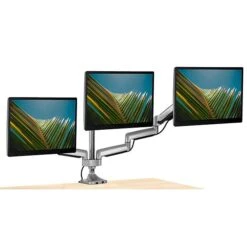 Mount-It! Height Adjustable Triple Monitor Mount Arms With USB Port For 24" To 32" Displays (MI-2753)