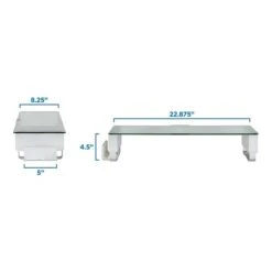 Mount-It! Glass Computer Monitor Stand With Brushed Aluminum Legs, 66 Lbs. Capacity (MI-7264) -Ergot Office Furniture Shop sp12138899 s7