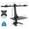 Mount-It! Adjustable Triple Monitor Mount, Up To 32", Black (MI-7983)
