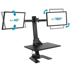 Mount-It! Adjustable Triple Monitor Mount, Up To 32", Black (MI-7983) -Ergot Office Furniture Shop sp121594705 s7